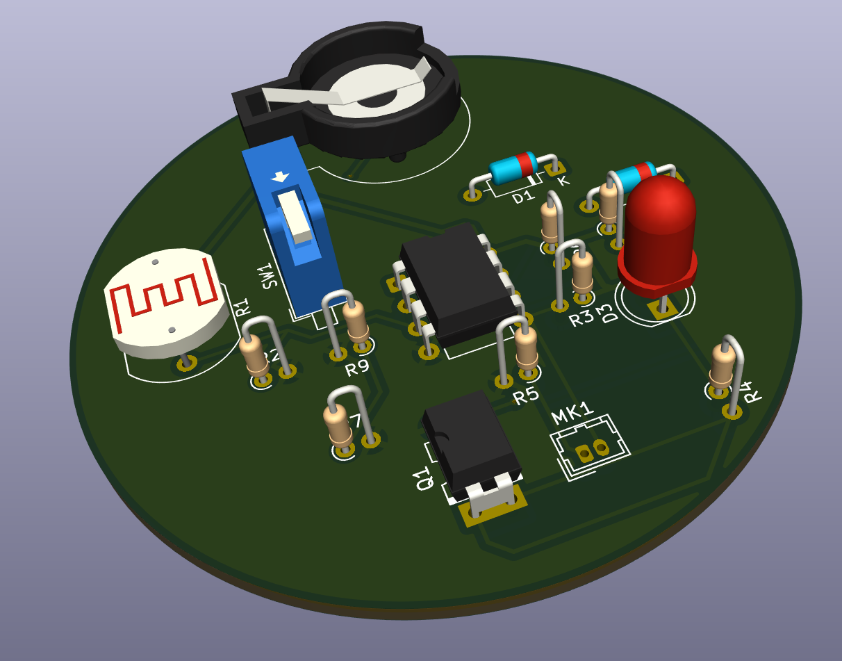 KiCad PCB 3D View 0