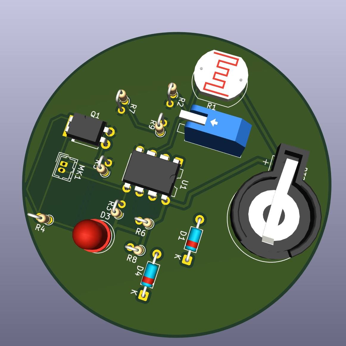 KiCad PCB 3D View 2