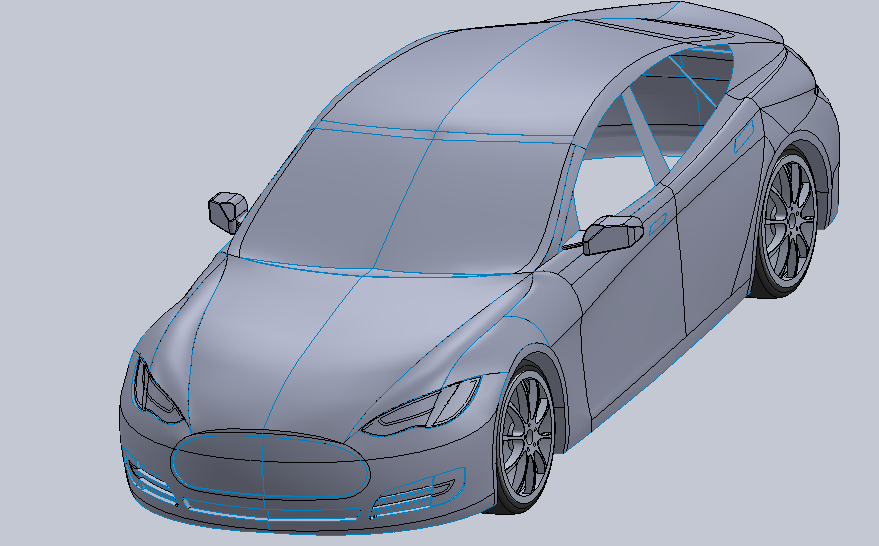 Tesla Model S Surface Render